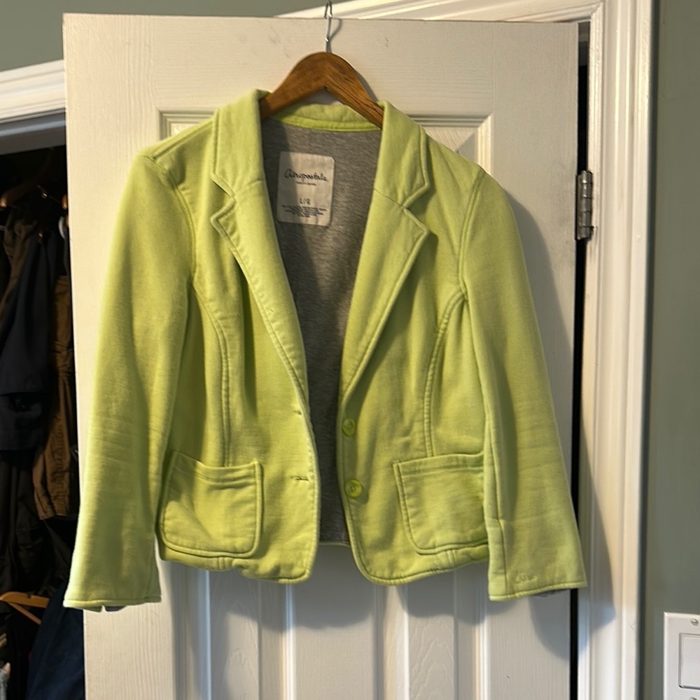Aeropostale Green Blazer Lightweight Tailored